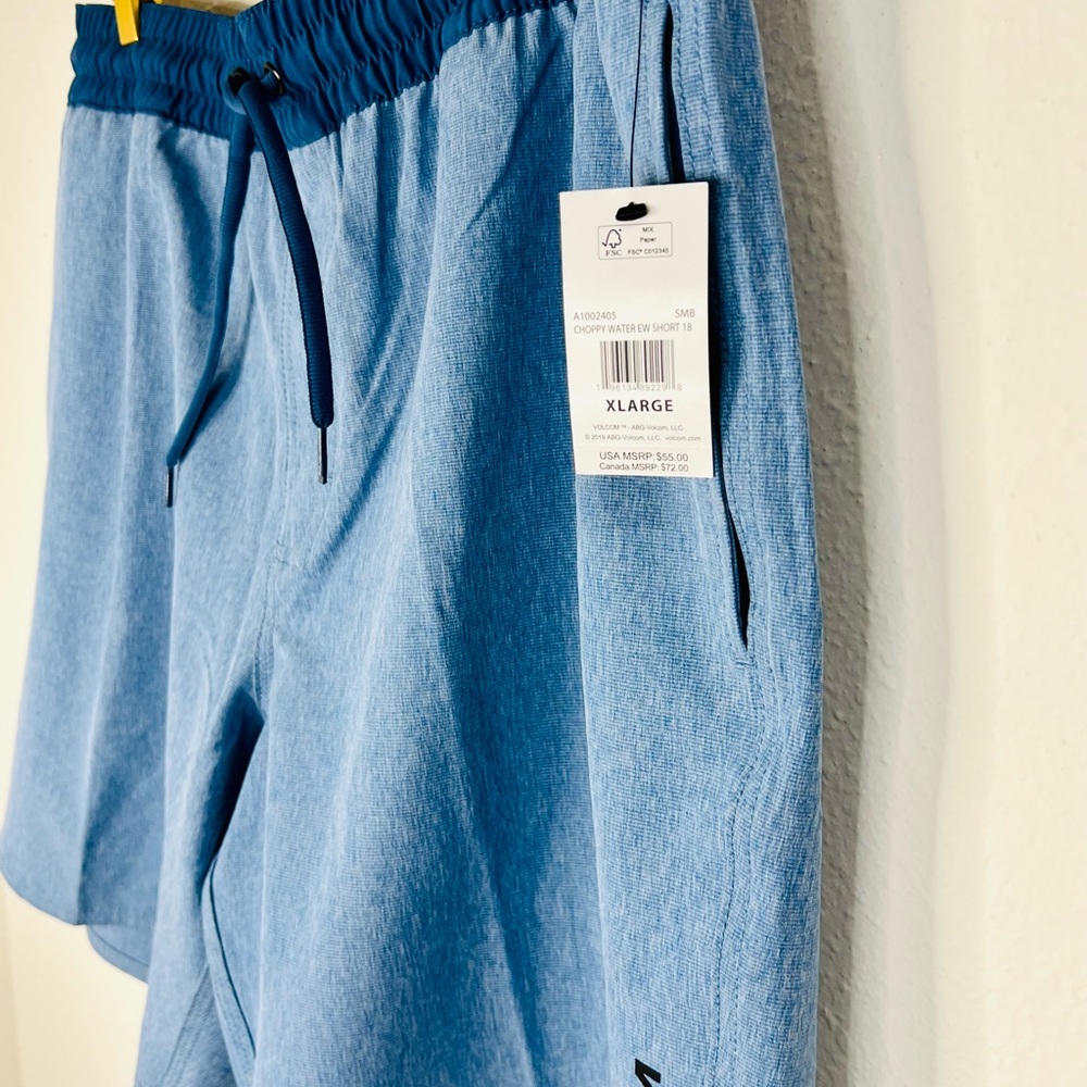 Volcom Blue Choppy Water Board Shorts Size XL - Picture 6 of 10